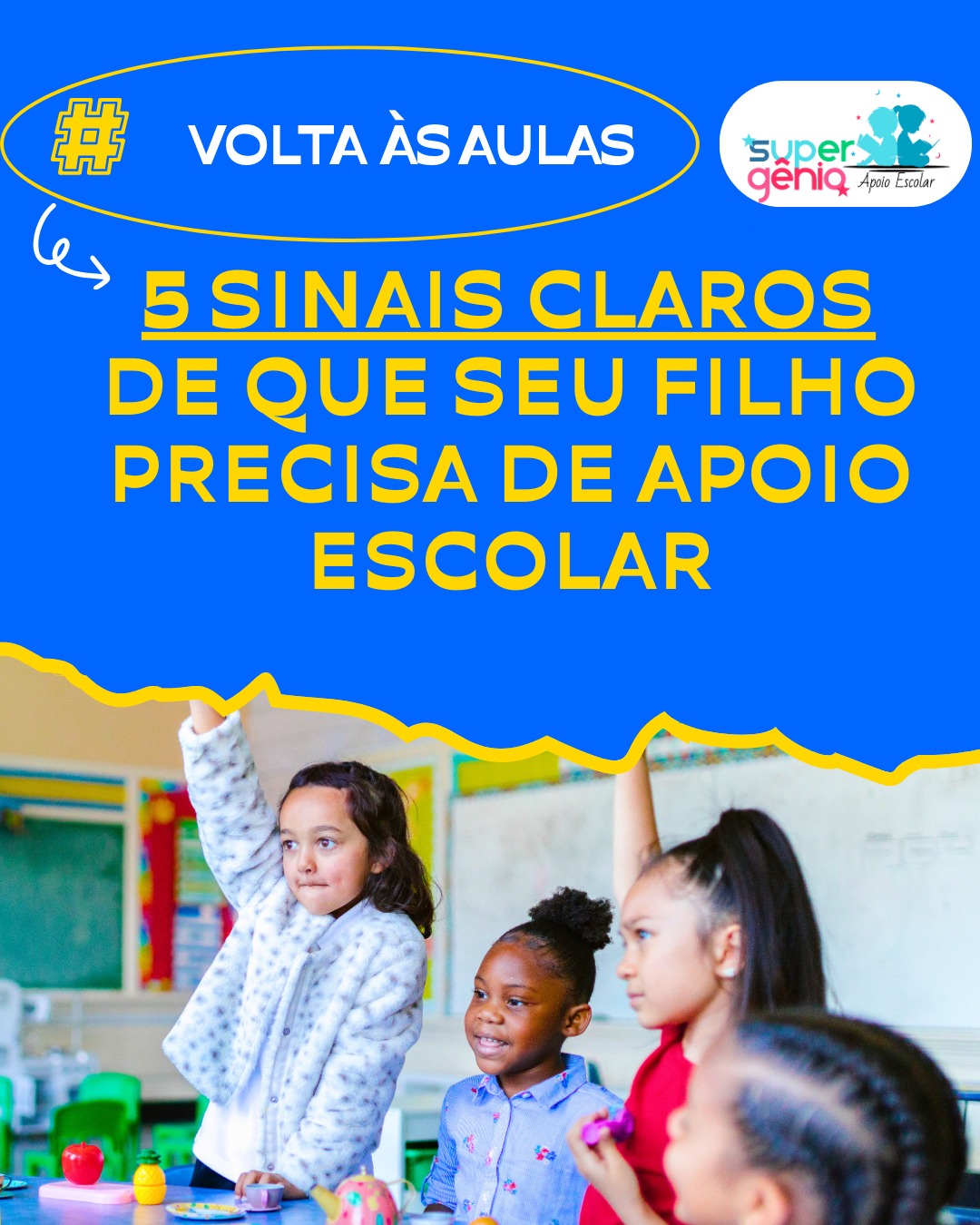Volta às aulas: 5 sinais claros de que seu filho precisa de apoio escolar.