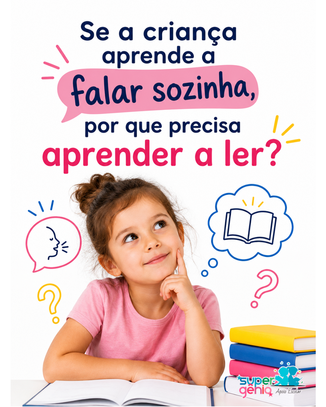 Se a criança aprende a falar sozinha, por que precisa aprender a ler?